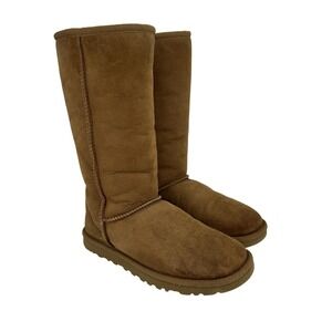 UGG Australia Classic Tall Boots Womens Size 6 Sheepskin Suede 5815